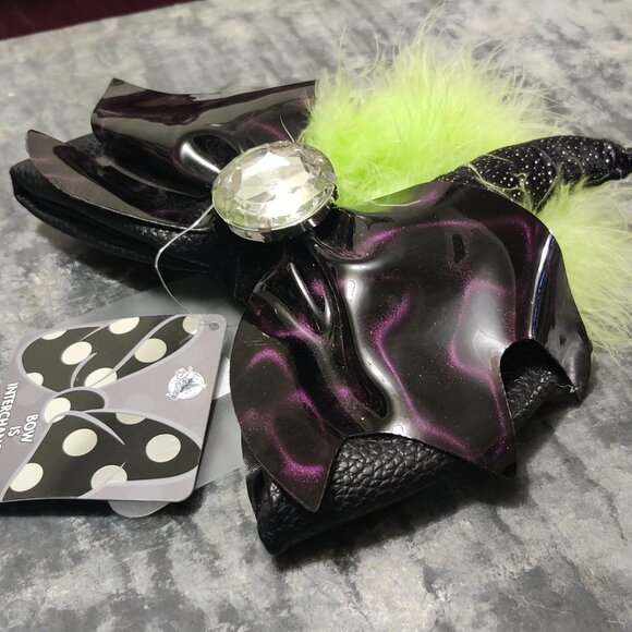 Disney Maleficent Bow for Minnie Mouse Ears Headband - New with Tag - Picture 4 of 9